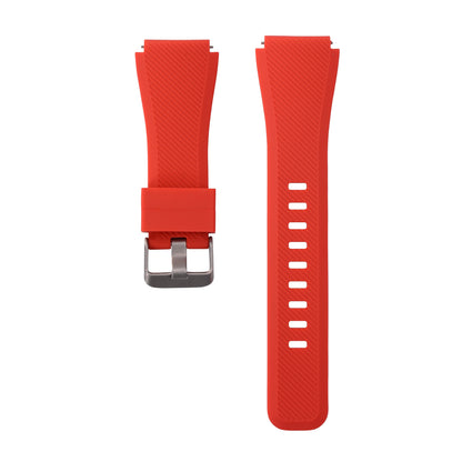 Armband flexibel aus Silikon 22mm für Samsung Gear S3 Smartwatch in Rot | System-S