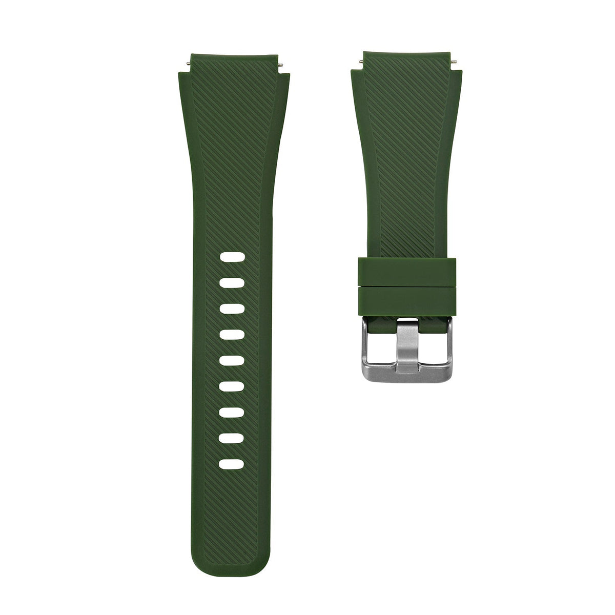 SYSTEM-S flexible silicone 20mm strap for Huawei Watch 2 Smartwatch in green 