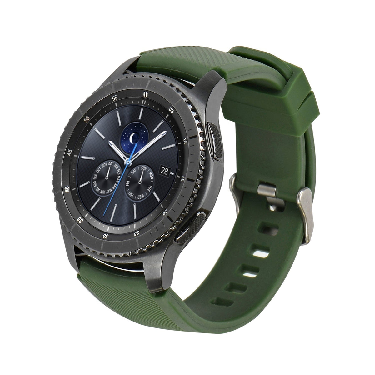 SYSTEM-S flexible silicone 20mm strap for Huawei Watch 2 Smartwatch in green 