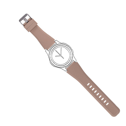 SYSTEM-S flexible silicone 22mm strap for Samsung Gear S3 Smartwatch in light brown