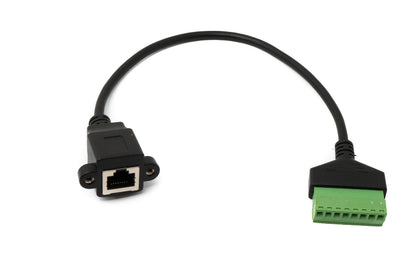 SYSTEM-S LAN cable 30 cm RJ45 socket to 8 pin terminal block screw