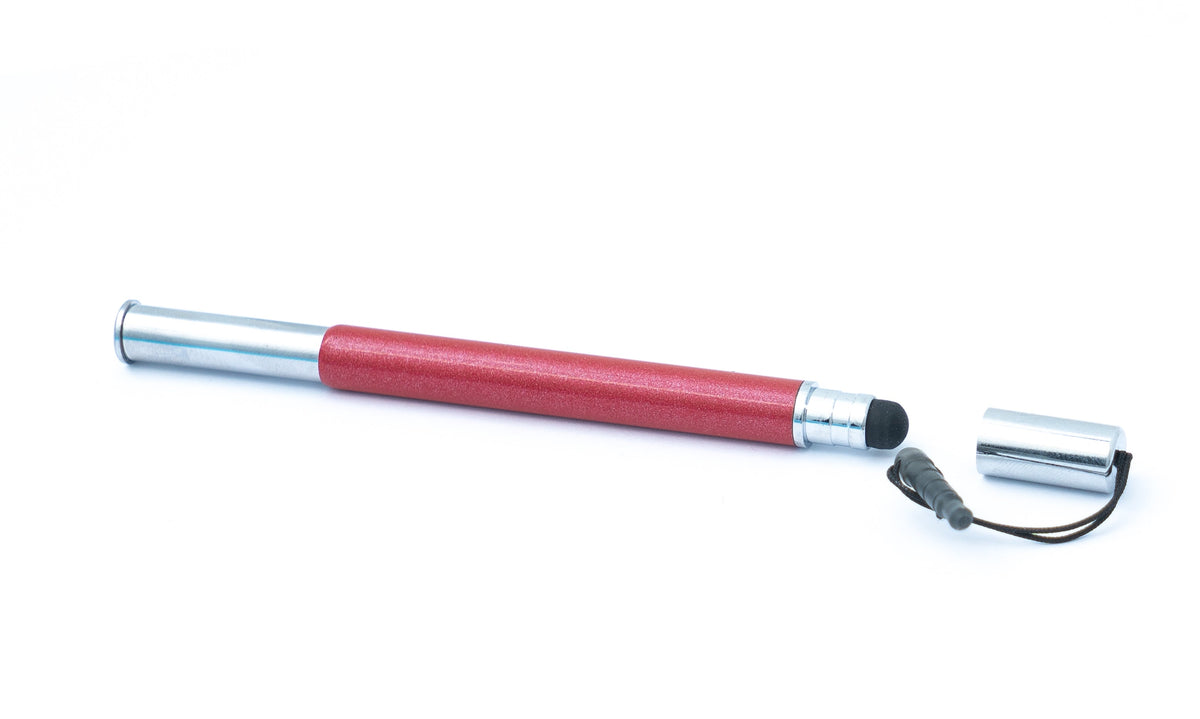 SYSTEM-S Touchpen Stylus aus Aluminium in Rot für Tablet Smartphone Laptop Surface - DREIKS