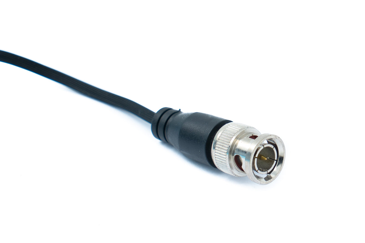 SYSTEM-S 2x UTP cable 10 cm screw lock to BNC connector for HD cameras adapter in black