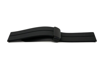 SYSTEM-S 20 mm silicone strap with folding clasp for Smartwatch in black