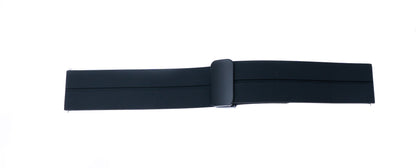 SYSTEM-S 20 mm silicone strap with folding clasp for Smartwatch in black
