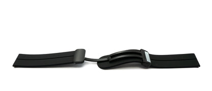SYSTEM-S 20 mm silicone strap with folding clasp for Smartwatch in black