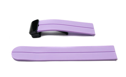 SYSTEM-S 20 mm silicone strap with folding clasp for Smartwatch in purple