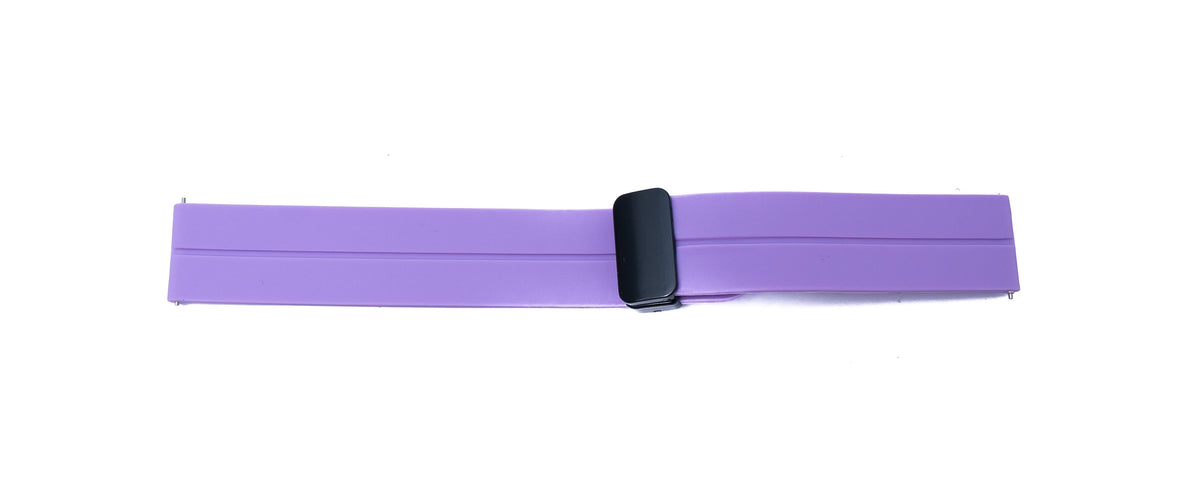 SYSTEM-S 20 mm silicone strap with folding clasp for Smartwatch in purple