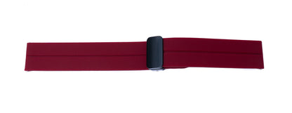 SYSTEM-S 20 mm silicone strap with folding clasp for Smartwatch in red