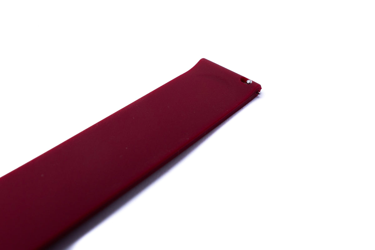 SYSTEM-S 20 mm silicone strap with folding clasp for Smartwatch in red