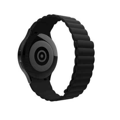 SYSTEM-S 20 mm silicone magnetic strap for Samsung Galaxy Watch 5 4 in black