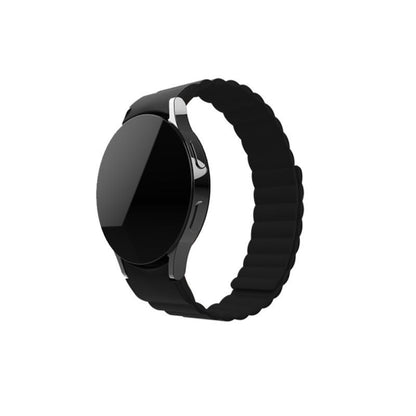 SYSTEM-S 20 mm silicone magnetic strap for Samsung Galaxy Watch 5 4 in black