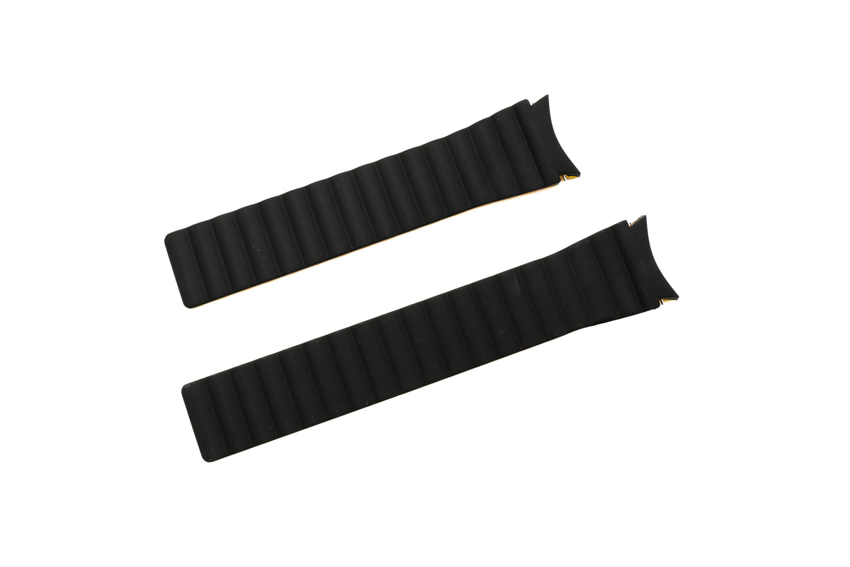 SYSTEM-S 20 mm silicone magnetic strap for Samsung Galaxy Watch 5 4 Black Yellow