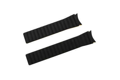 SYSTEM-S 20 mm silicone magnetic strap for Samsung Galaxy Watch 5 4 Black Yellow