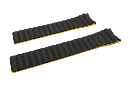 SYSTEM-S 20 mm silicone magnetic strap for Samsung Galaxy Watch 5 4 Black Yellow