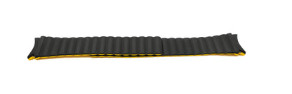 SYSTEM-S 20 mm silicone magnetic strap for Samsung Galaxy Watch 5 4 Black Yellow