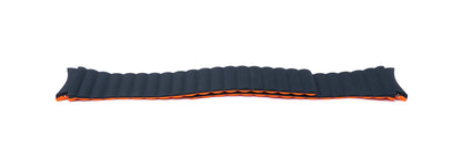 SYSTEM-S 20 mm silicone magnetic strap for Samsung Galaxy Watch 5 4 Black Orange