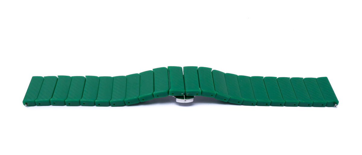 SYSTEM-S 20 mm PC strap with butterfly clasp for Smartwatch in green