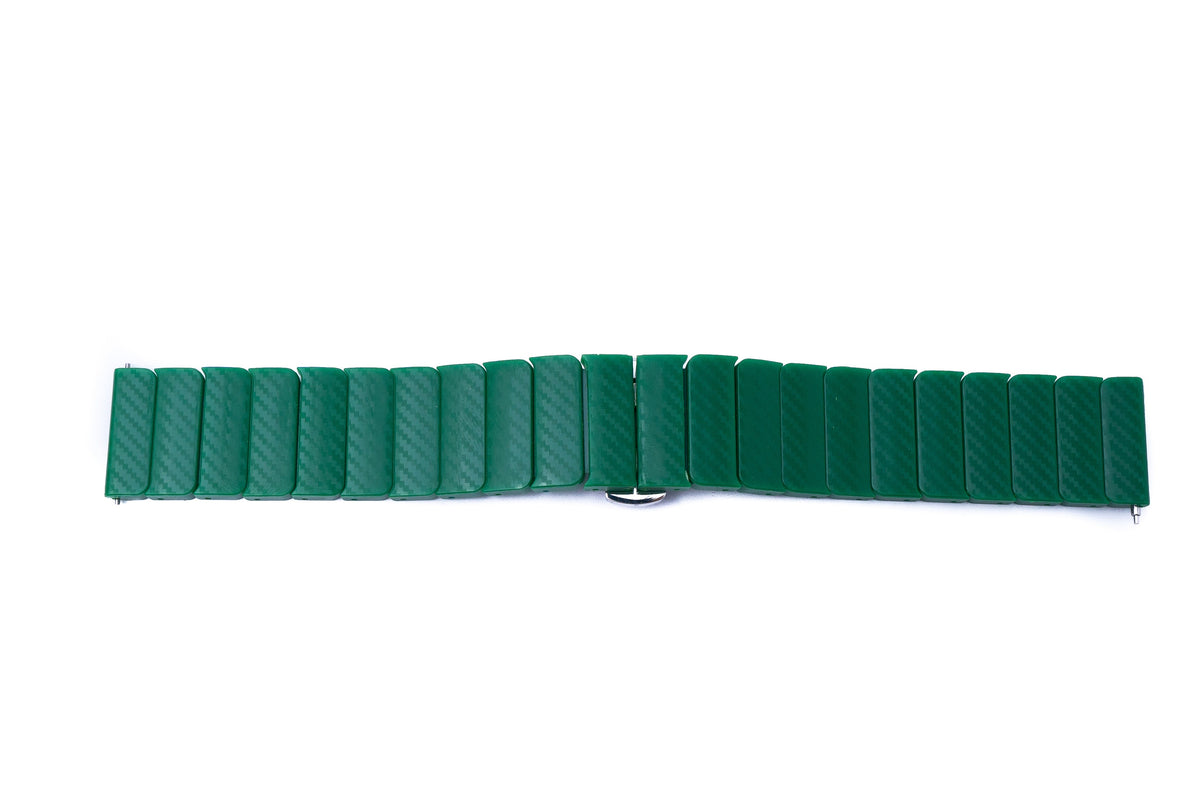 SYSTEM-S 20 mm PC strap with butterfly clasp for Smartwatch in green