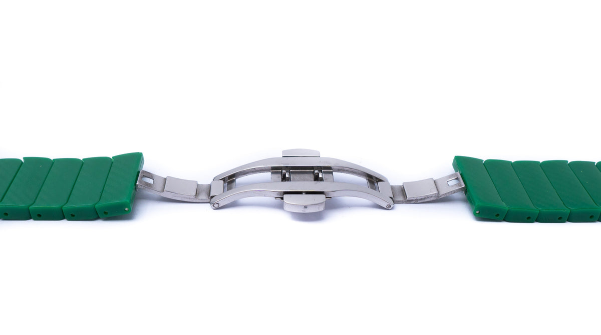 SYSTEM-S 20 mm PC strap with butterfly clasp for Smartwatch in green