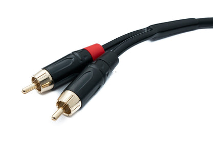 SYSTEM-S Audio Cinch 2 RCA cable 100 cm plug to jack AUX 3.5 mm 3-pin plug