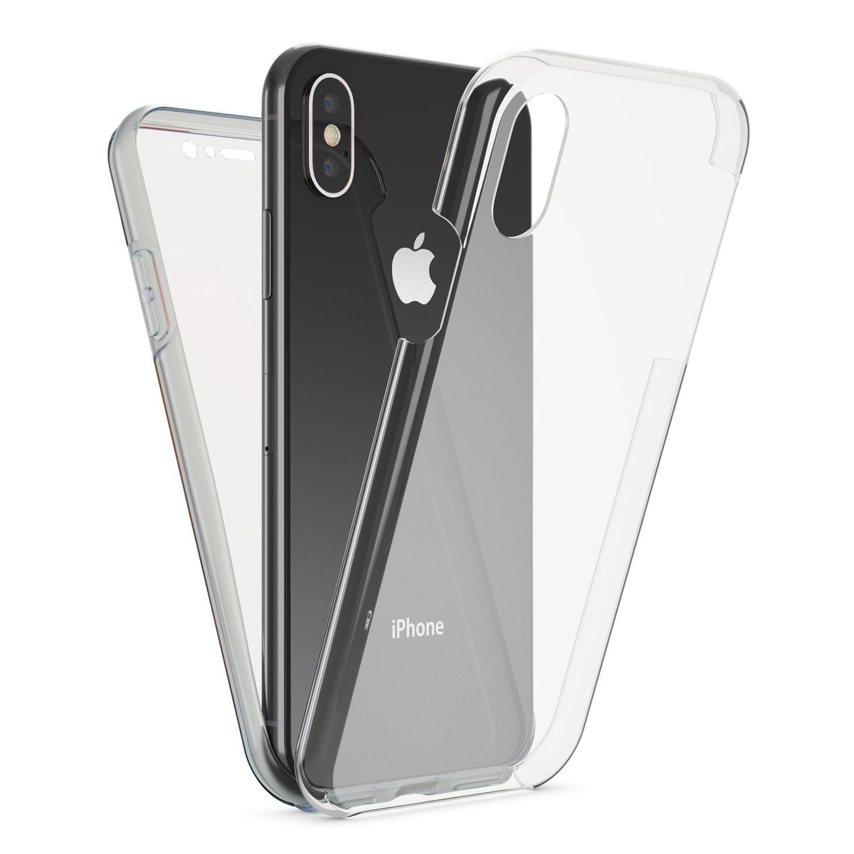 NALIA 360° Hülle für iPhone X / XS – Vorne & Hinten Schutz – 360GUARD (Full-Body Case) – Marke aus Berlin