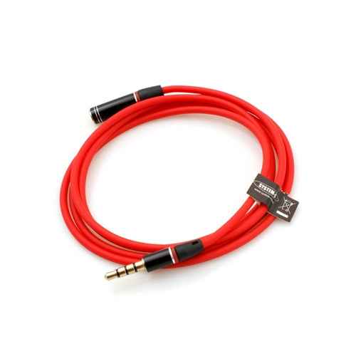 System-S 3.5 mm Klinke zu 3.5 mm Buchse Audio Stereo AUX Kabel Verlängerung Male zu Female 110 cm - DREIKS