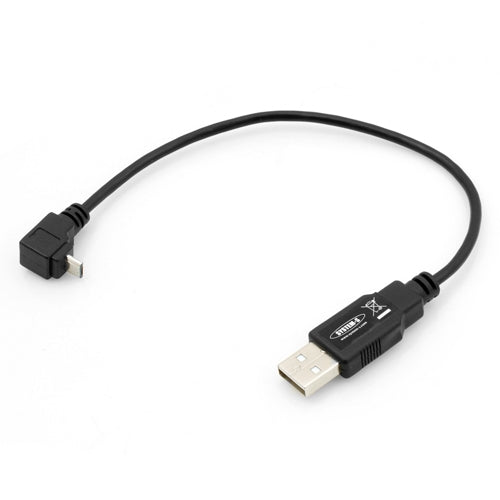 System-S Micro USB adapter cable 90° angled plug 20 cm