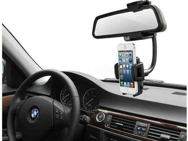 System-S KFZ Auto Rückspiegel Halterung Halter Haltearm für GPS Handy Smartphone und andere Geräte - DREIKS