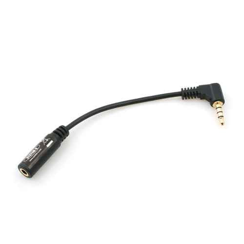 System-S 90° grad gewinkelt Winkel 3,5 mm Klinke 4 polig Winkel-Stecker Kabel Adapter 10 cm für Handy Samrtphone Tablet PC - DREIKS
