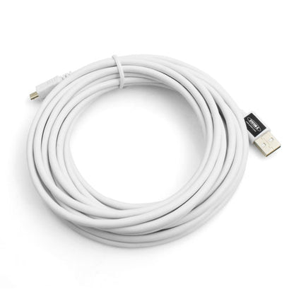 5 m meter Micro USB Kabel  Ladekabel in weiß | System-S