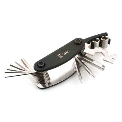 System-S 15 in 1 Multitool Reparaturset Werkzeug Kit Sechskant-schlüssel Stiftschlüssel Sechskantschlüssel Speichenschlüssel Kreuz- und Schlitzschraubenzieher - DREIKS