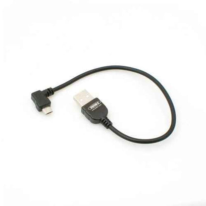 System-S Micro USB Kabel Winkel 90 grad links male 20 cm - DREIKS