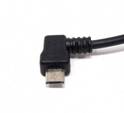 System-S Micro USB 2.0 Netzteil 90 Grad gewinkelt Winkelstecker (links/male) Ladekabel Reiseladegerät 1,5 m (Eurostecker Typ C) - DREIKS
