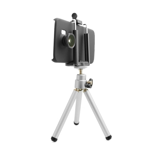 Linsenset Objektiv (20X Mikroskop / Weitwinkel 0.68X (+Macro 1.25X) / Fischauge 180° / 2X / 9X / 12X Telefoto) mit Mini Stativ und Case für Samsung Galaxy S6 | System-S