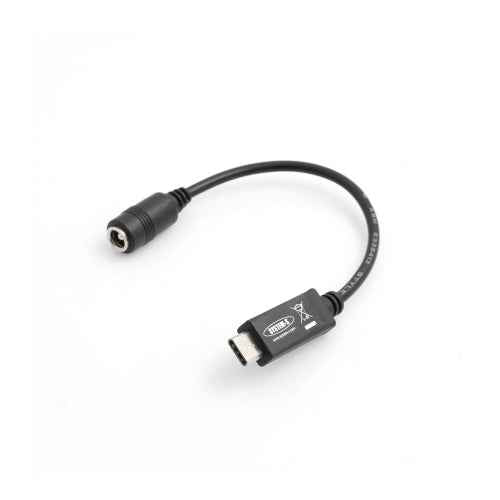System-S USB 3.1 Type C male zu DC 5.5 V, 2.A, 2,5 mm Stromkabel female Kabel Verlängerung 17 cm - DREIKS