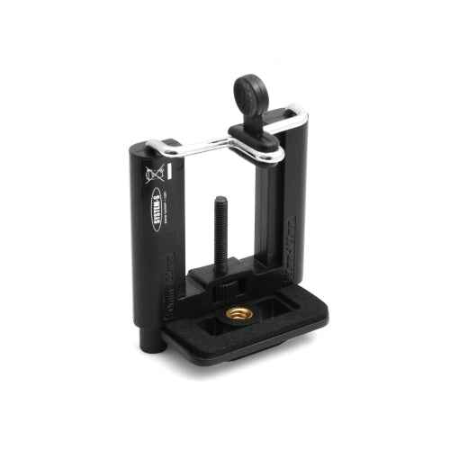 System-S Selfie Stab Stick Monopod Stativ Aufsatz 1/4 Gewinde Adapter Halterung Holder für Smartphone 55 mm - 100 mm stufenlos - DREIKS