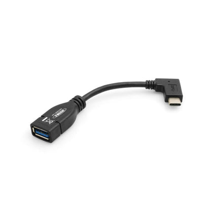 OTG Host USB A 3.0 (female) zu USB 3.1 Type C (male) 90 grad Winkelstecker Adapter Datenkabel Kabel Verlängerung 11 cm | System-S