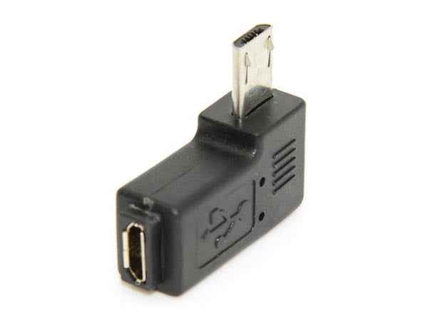 System-S 90° grad Links gewinkelt Winkelstecker Micro USB auf Micro USB Adapter OTG Host Cable Flash Drive Verbindung für Smartphone Handy Tablet PC - DREIKS