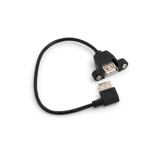 System-S 90° Grad Winkel rechtsgewinkelt USB A (male) auf USB A (female) Panel Mount Stecker Kabel Verlängerungskabel - DREIKS