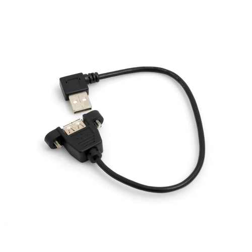 System-S 90° Grad Winkel rechtsgewinkelt USB A (male) auf USB A (female) Panel Mount Stecker Kabel Verlängerungskabel - DREIKS