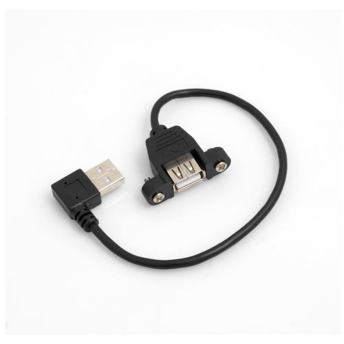 System-S 90° Grad Winkel linksgewinkelt USB A (male) auf USB A (female) Panel Mount Stecker Kabel Verlängerungskabel - DREIKS