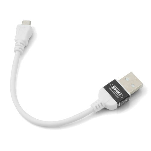 System-S Micro USB 2.0 Kabel Datenkabel und Ladekabel in weiß 10 cm - DREIKS