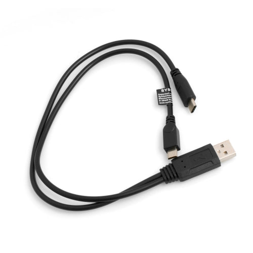 OTG Host Kabel 3 in 1 USB 2.0 Typ A (male) zu USB 3.1 Typ C (male) und Micro USB (male) Datenkabel Y-Kabel 39 cm | System-S