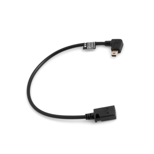 SYSTEM-S Mini USB 90° links gewinkelt Winkelstecker auf Mini USB Buchse Kabel Daten- und Ladekabel 27 cm - DREIKS