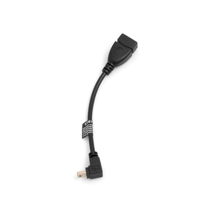 SYSTEM-S Mini USB (male) abwärts Winkel USB-On-The-Go Host Kabel auf USB Typ A (female) Adapter Kabel 13,5 cm - DREIKS