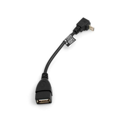 SYSTEM-S OTG Micro USB (male) 90° Grad abwärts Winkel Kabel auf USB Typ A (female) Adapter Kabel 13 cm mit OTG Funktion - DREIKS