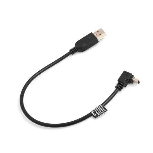 SYSTEM-S Mini USB Kabel 90° Grad abwärts gewnkelt Winkel Datenkabel Ladekabel Adapter 27 cm - DREIKS