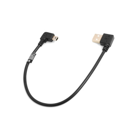 SYSTEM-S Mini USB 90° Kabel links gewinkelt Winkelstecker auf USB Typ A (male) 90° links gewinkelt Kabel Datenkabel Ladekabel 26 cm - DREIKS