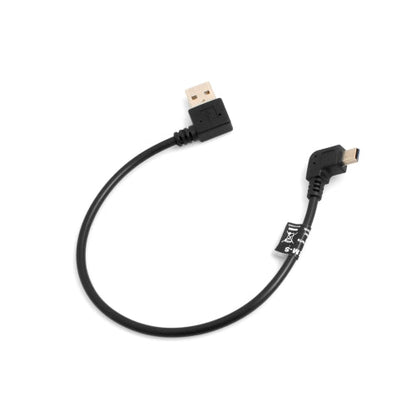 SYSTEM-S Mini USB Kabel 90° Rechts gewinkelt Winkelstecker auf USB Typ A (male) 90° rechts gewinkelt Datenkabel Ladekabel 26 cm - DREIKS